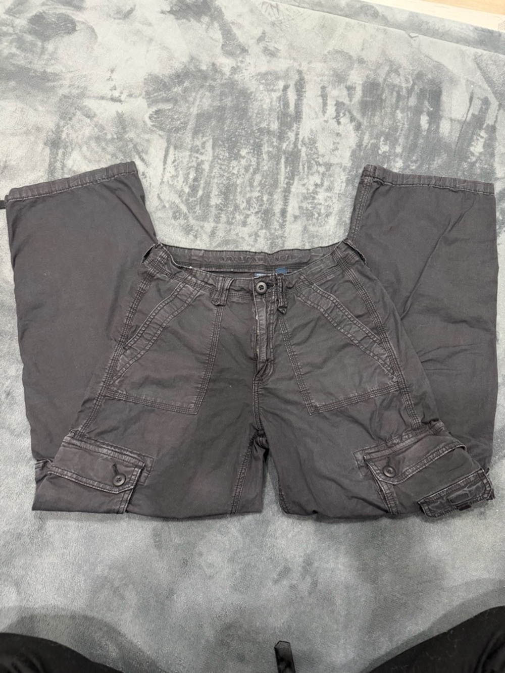 American Eagle high rise Cargo Pants - Charcoal Gray